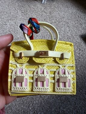 Luxury Micro Mini Bag Charm Keychain Pouch, her*mes Birkin
